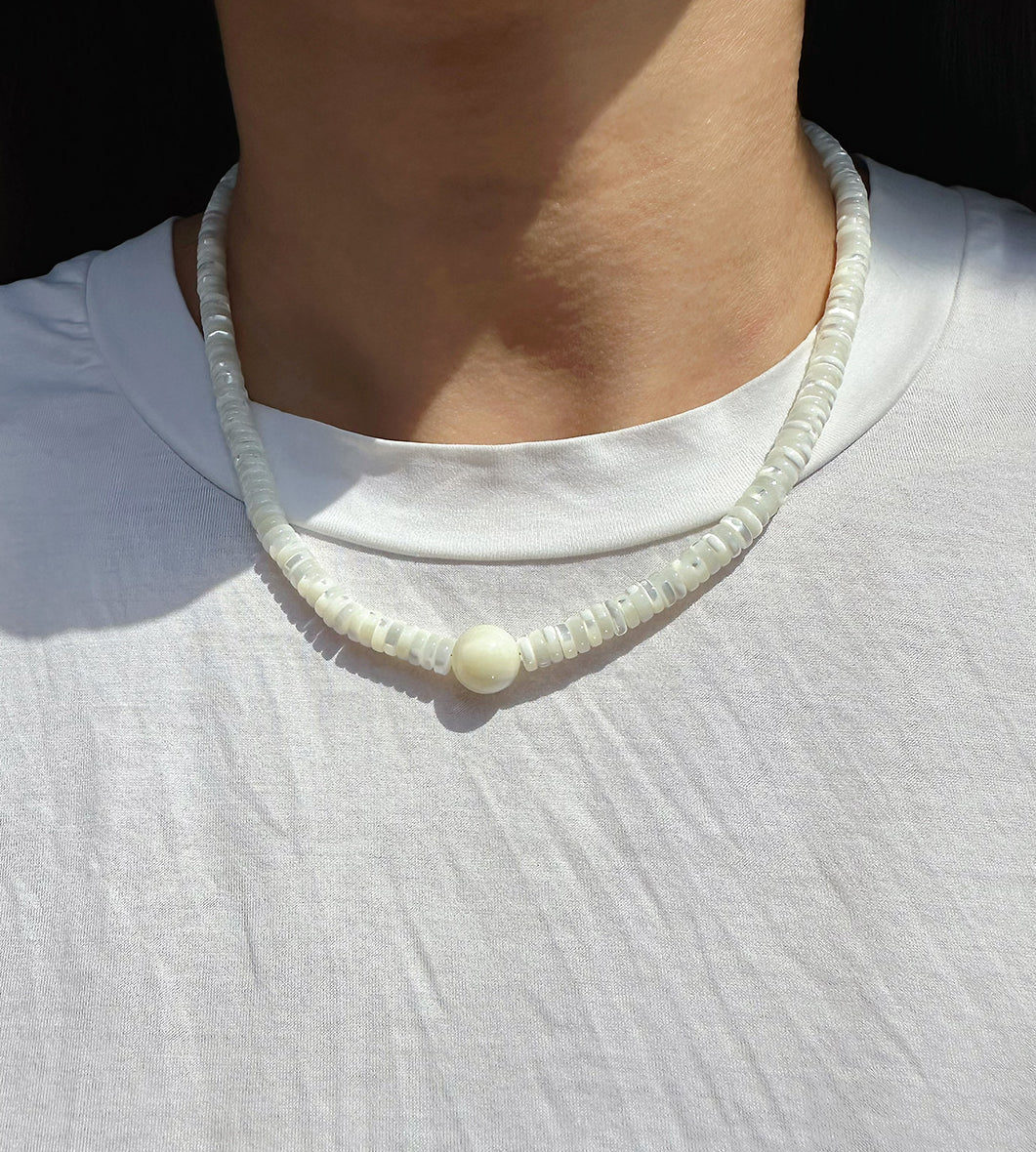 Adelynne Mother-of-Pearl Beaded Necklace [0I6C1XZ5]