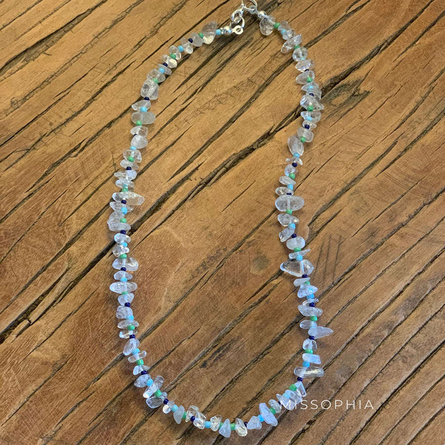Alaska Asymmetrical Beaded Necklace [306U7ECF]