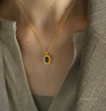 Aminah Layered Crystal Necklace [0L8US99Z]