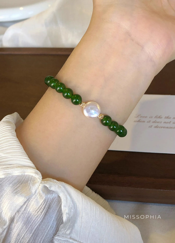 Analeah Baroque Pearl Agate Bracelet [L62NDJK4]