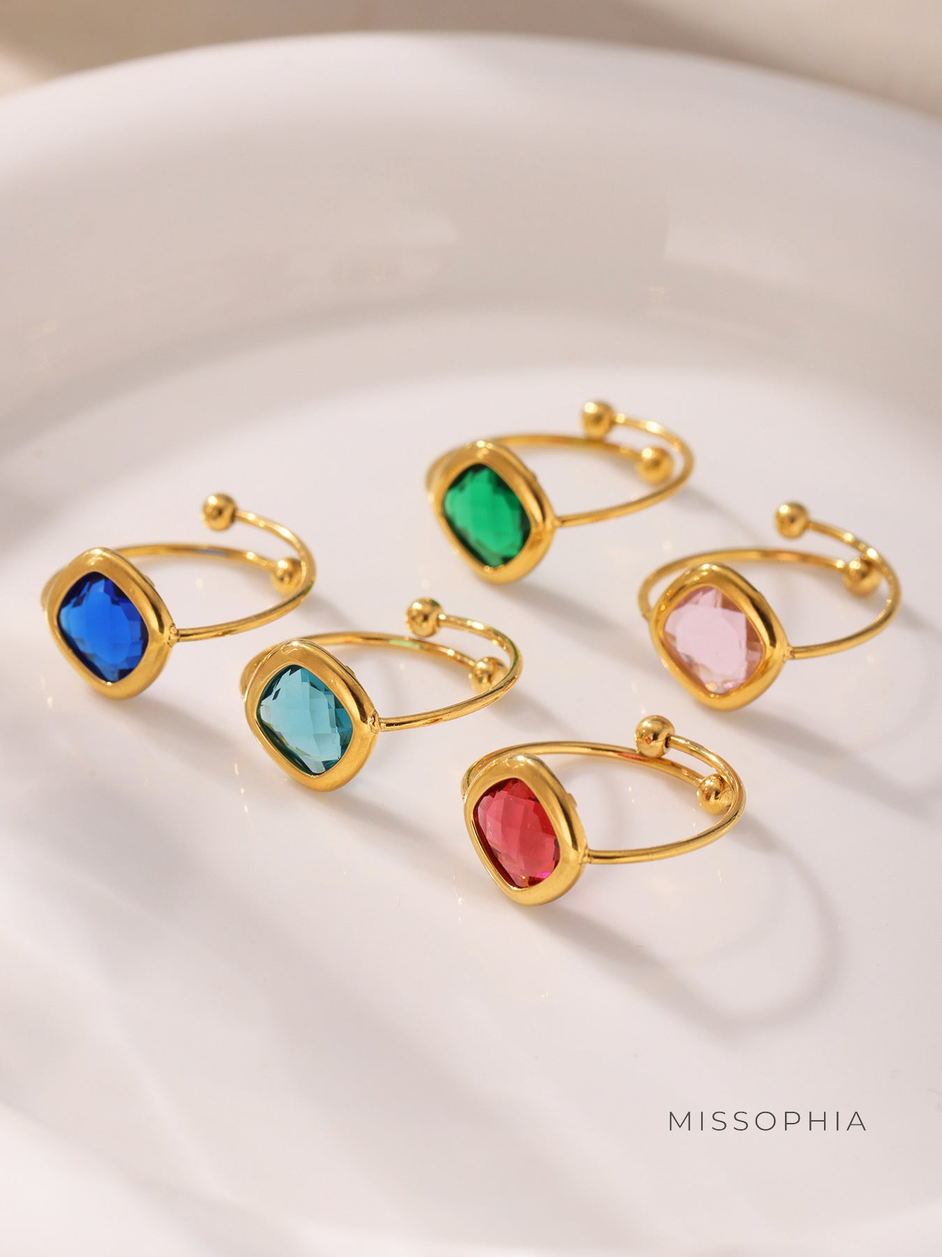 Analucia Colorful Sugar Cube Ring [RSVAGWAN]