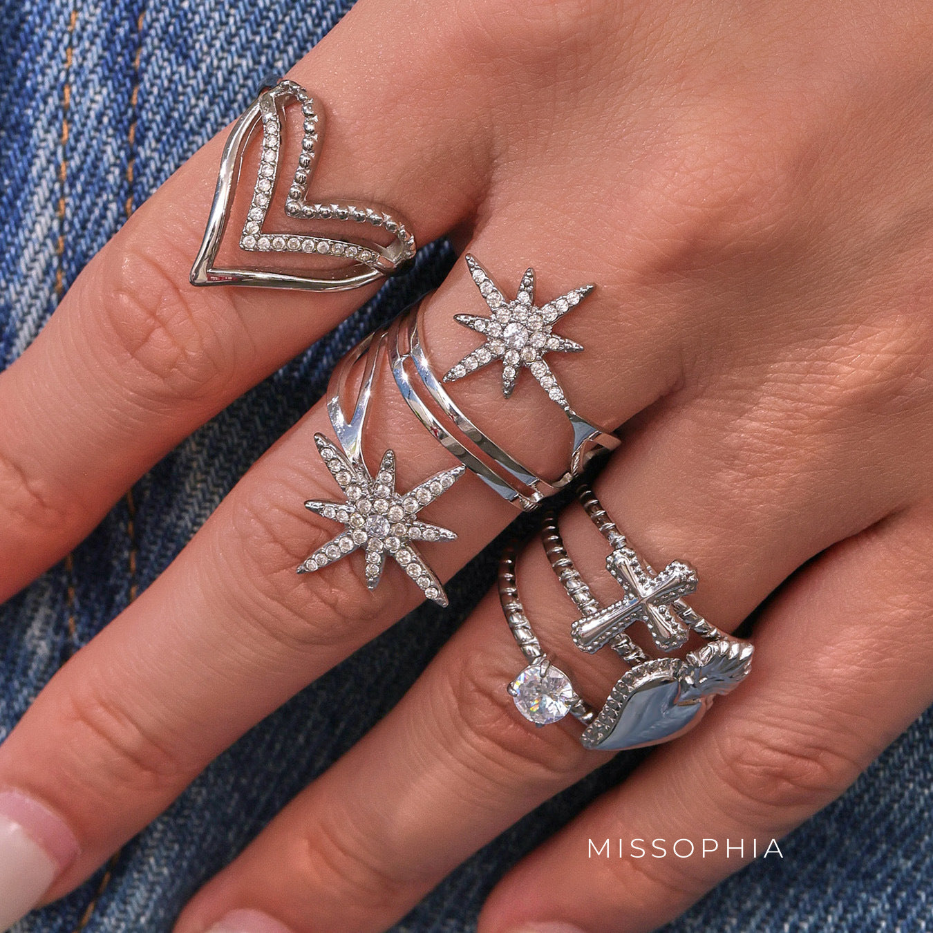 Andee Zircon Stacked Ring [BB9RZZEC]