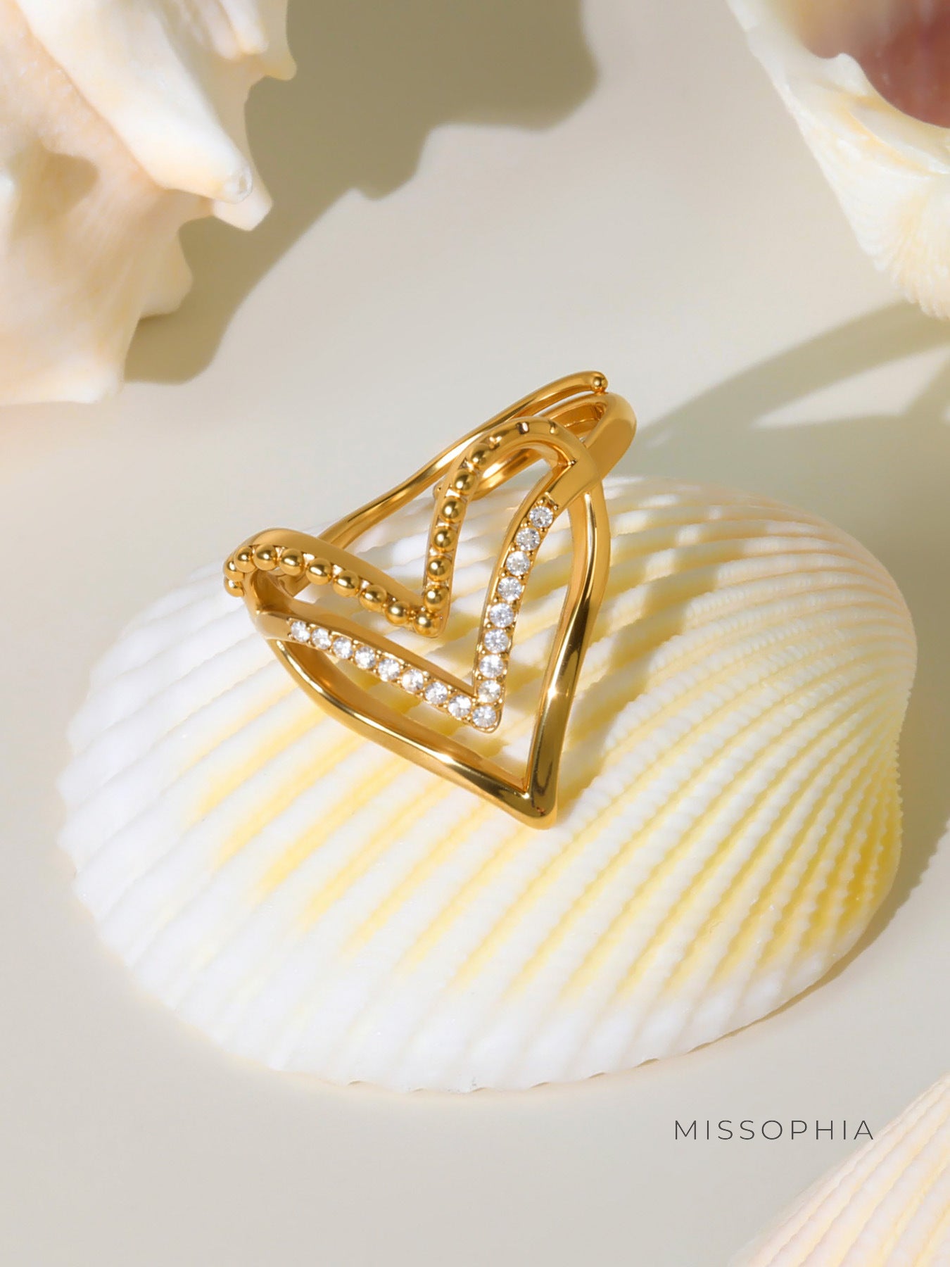 Andee Zircon Stacked Ring [52XMS1JW]