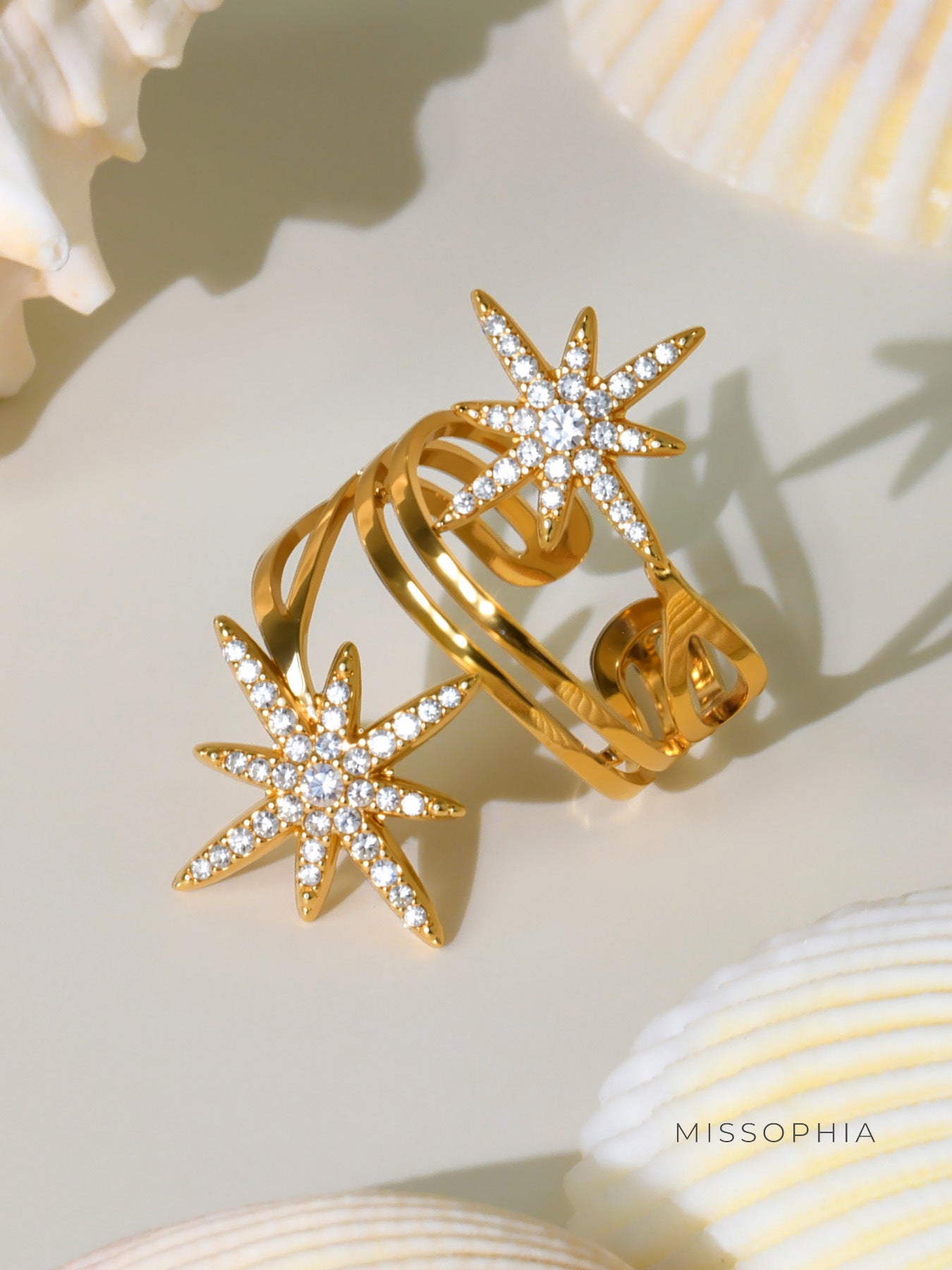 Andee Zircon Stacked Ring [RZN3HHSN]