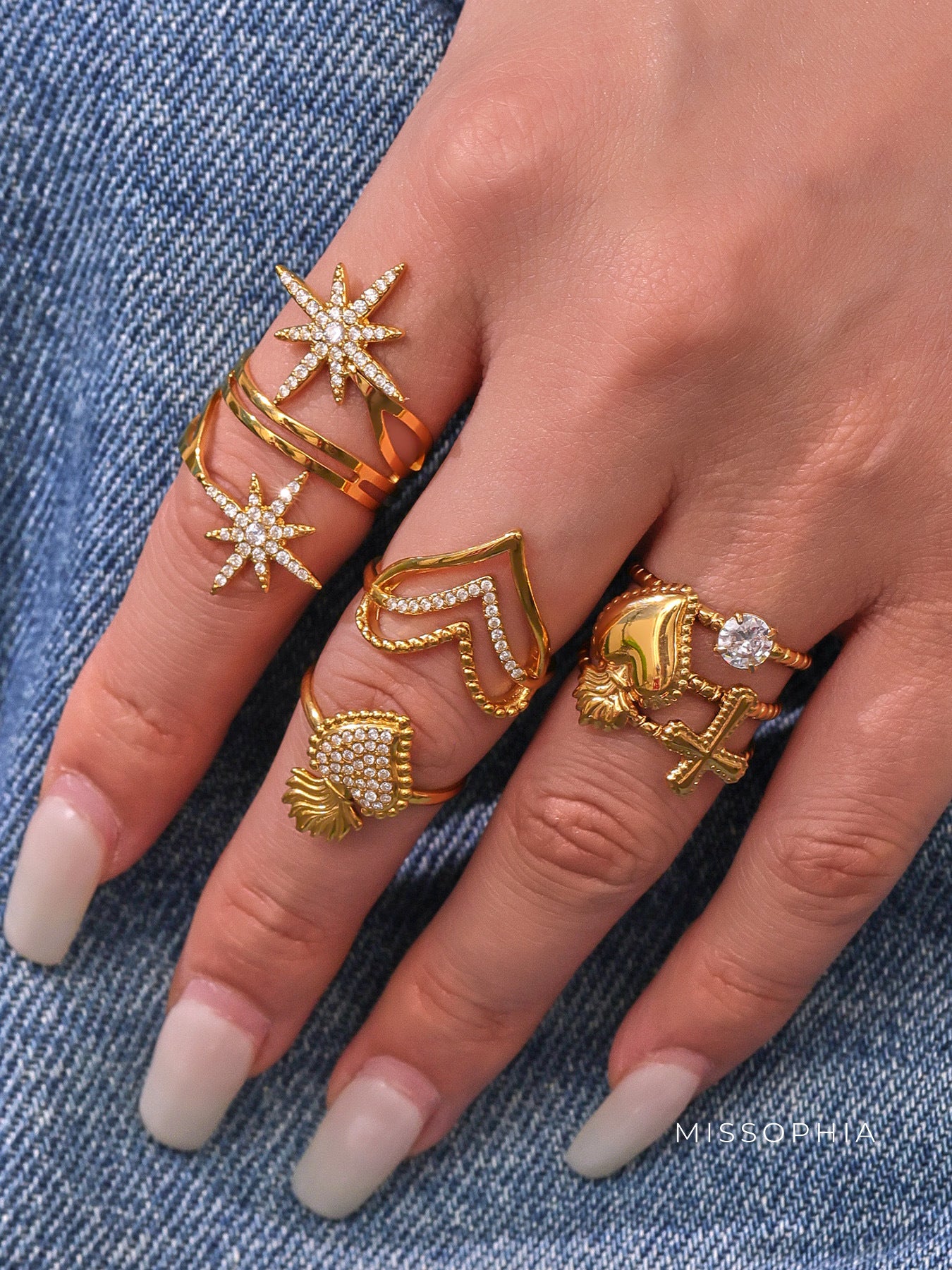 Andee Zircon Stacked Ring [PAB657G6]