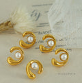 Andrea Gold Pearl Earrings [1DKA8VUS]