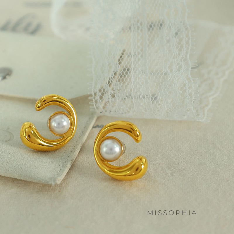 Andrea Gold Pearl Earrings [AXTGMQFM]