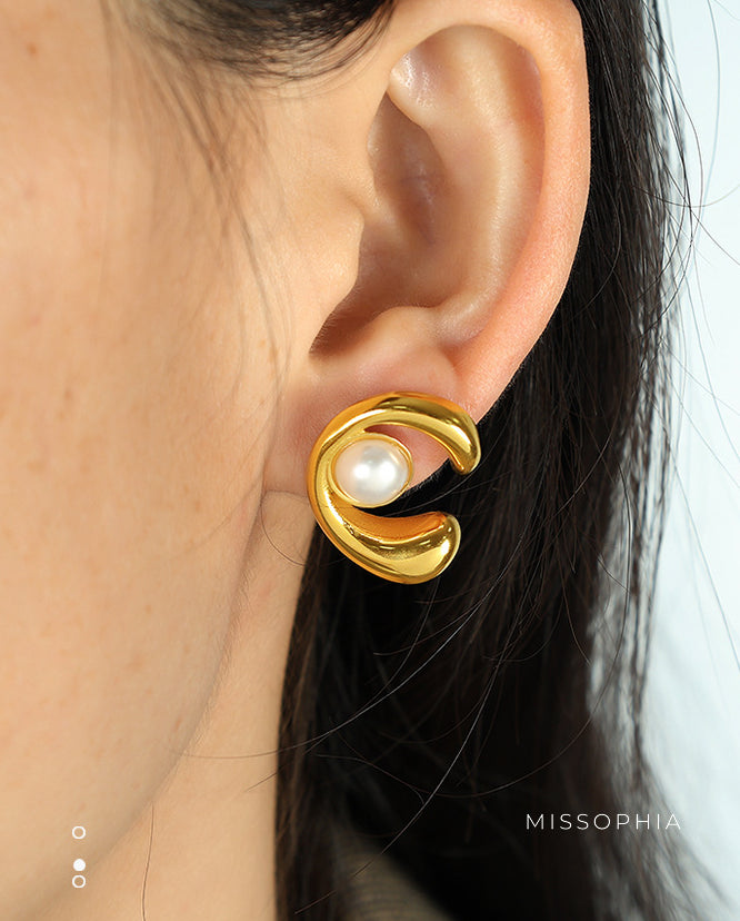 Andrea Gold Pearl Earrings [ZVVRJHJQ]