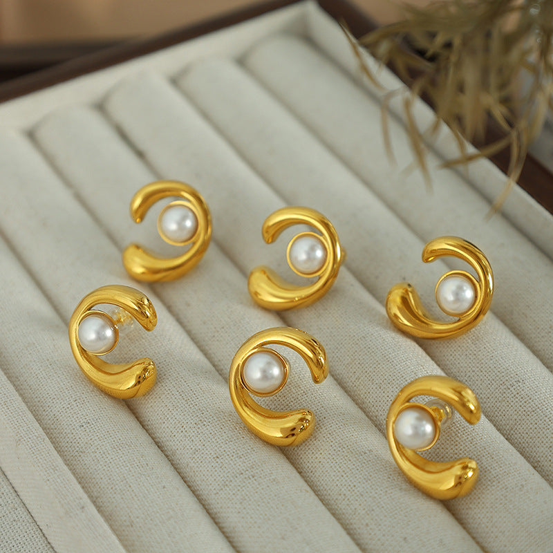 Andrea Gold Pearl Earrings [YXRSUYLZ]