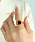 Angely Gold Dripping Open Ring [6M07OLJP]