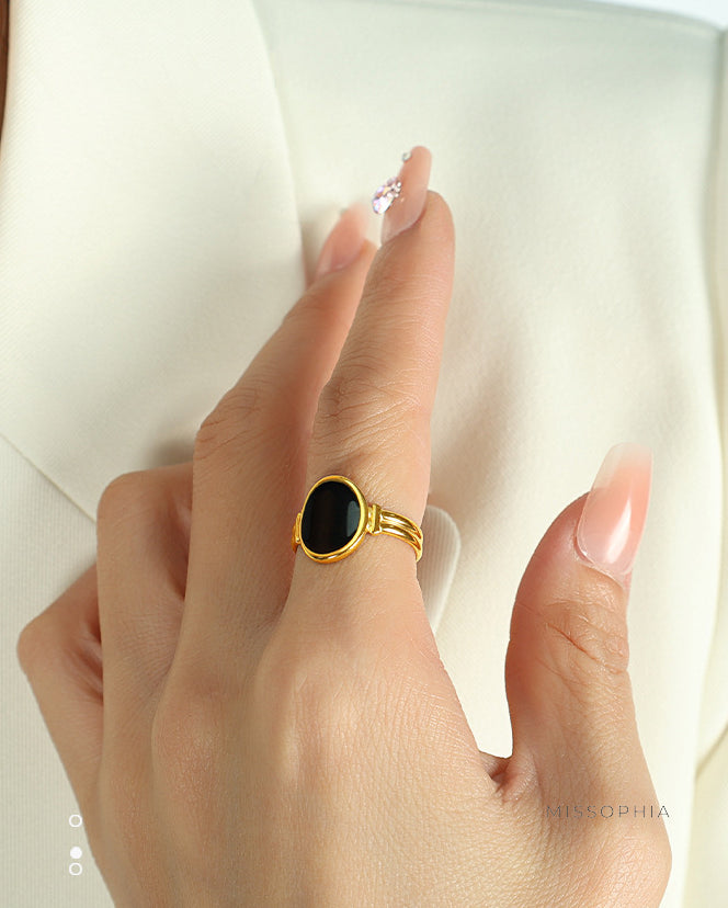 Angely Gold Dripping Open Ring [QTZXEE6E]