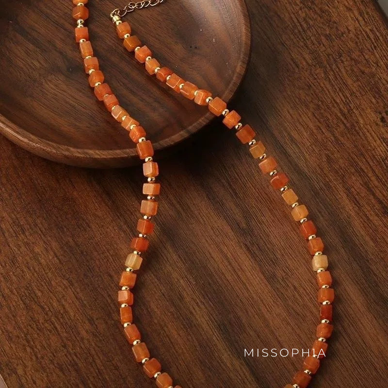 Aribelle Faceted Tiger Eye Necklace [R3D8J9EO]