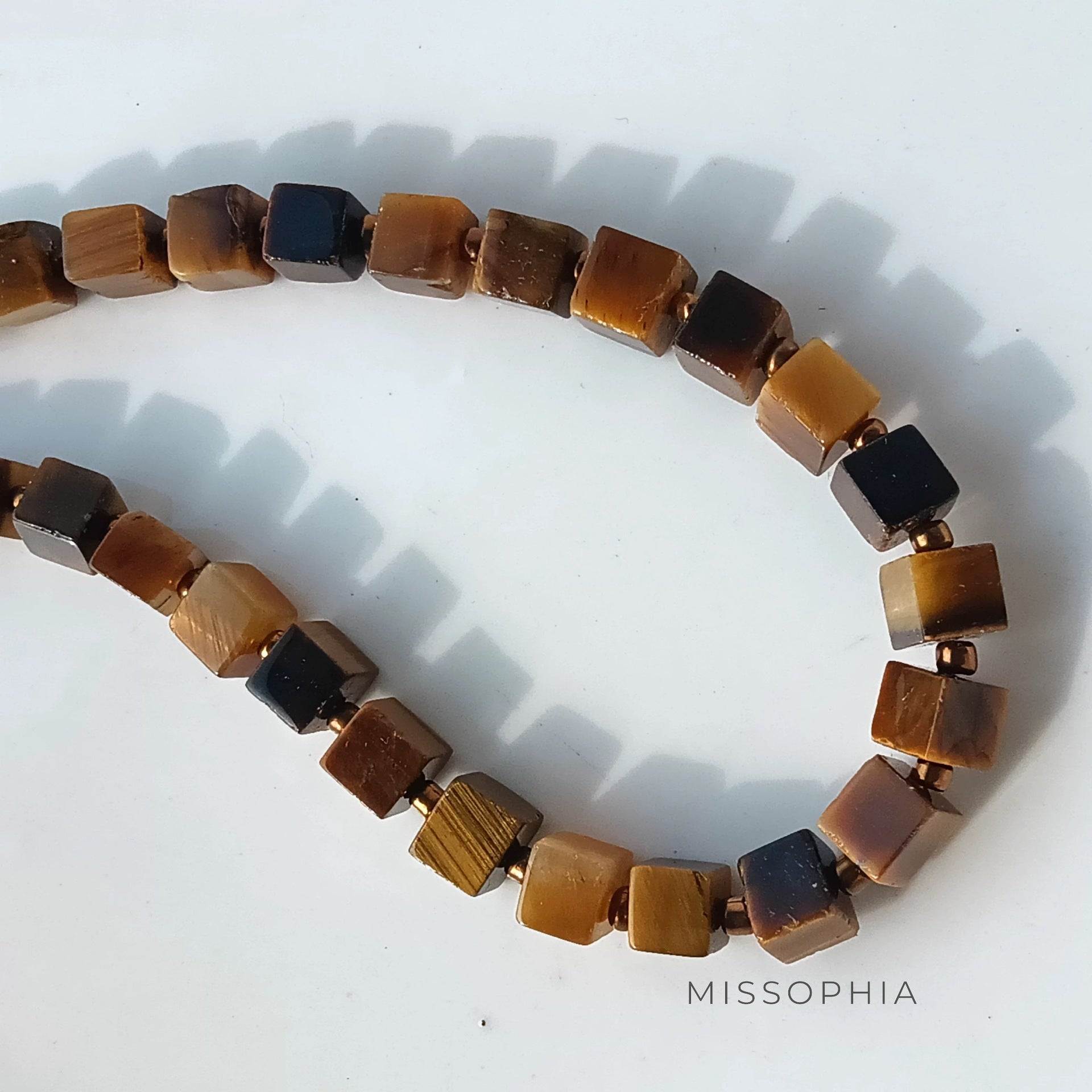 Aribelle Faceted Tiger Eye Necklace [6BYDWJ0A]