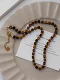 Aribelle Faceted Tiger Eye Necklace [NHFG7VAW]
