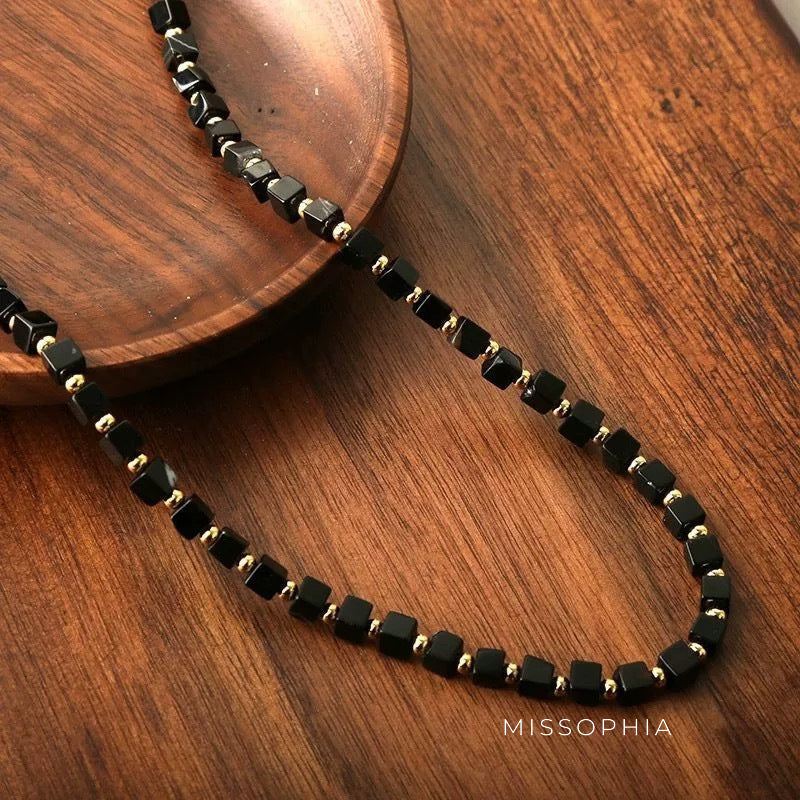 Aribelle Faceted Tiger Eye Necklace [4RTFC8M9]