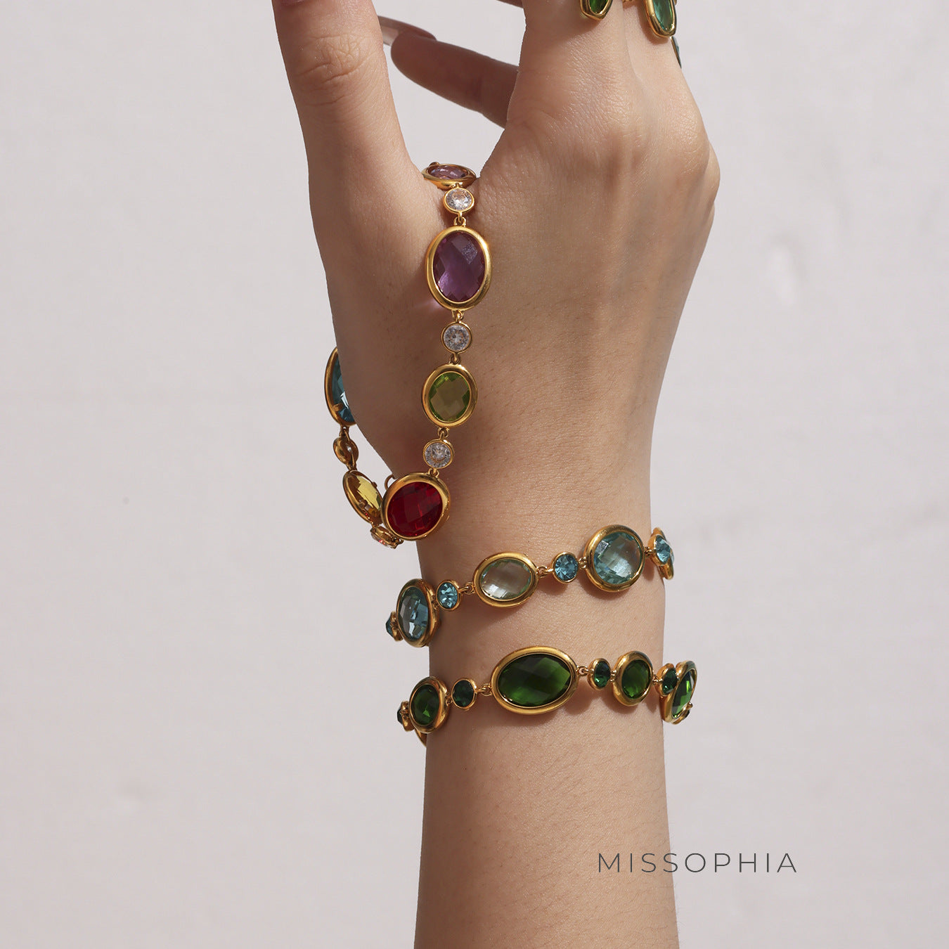 Aries Oval Cut Gemstone Bracelet [9ZYB8WNQ]