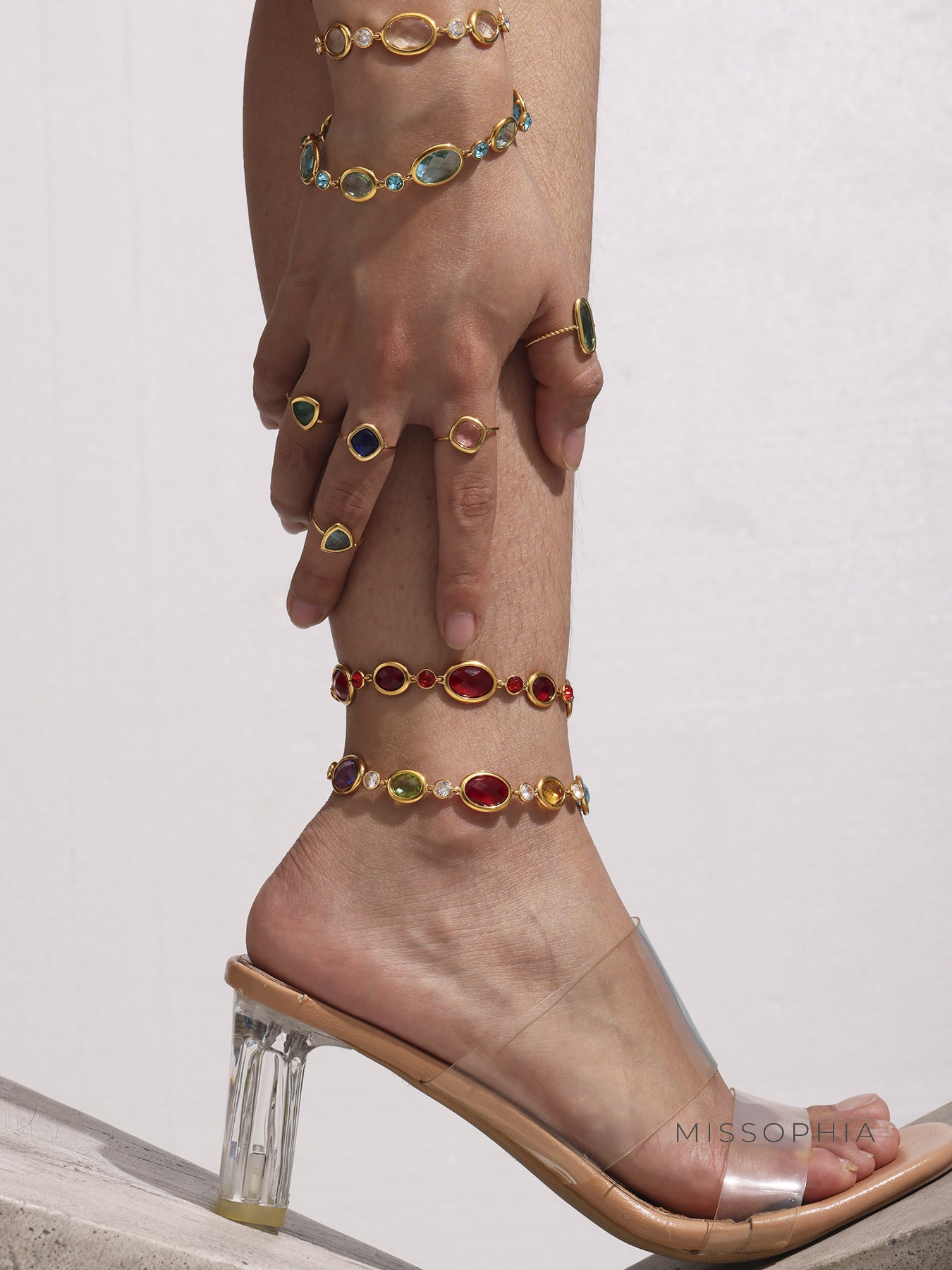 Aries Oval Cut Gemstone Bracelet [URUNHZ2B]