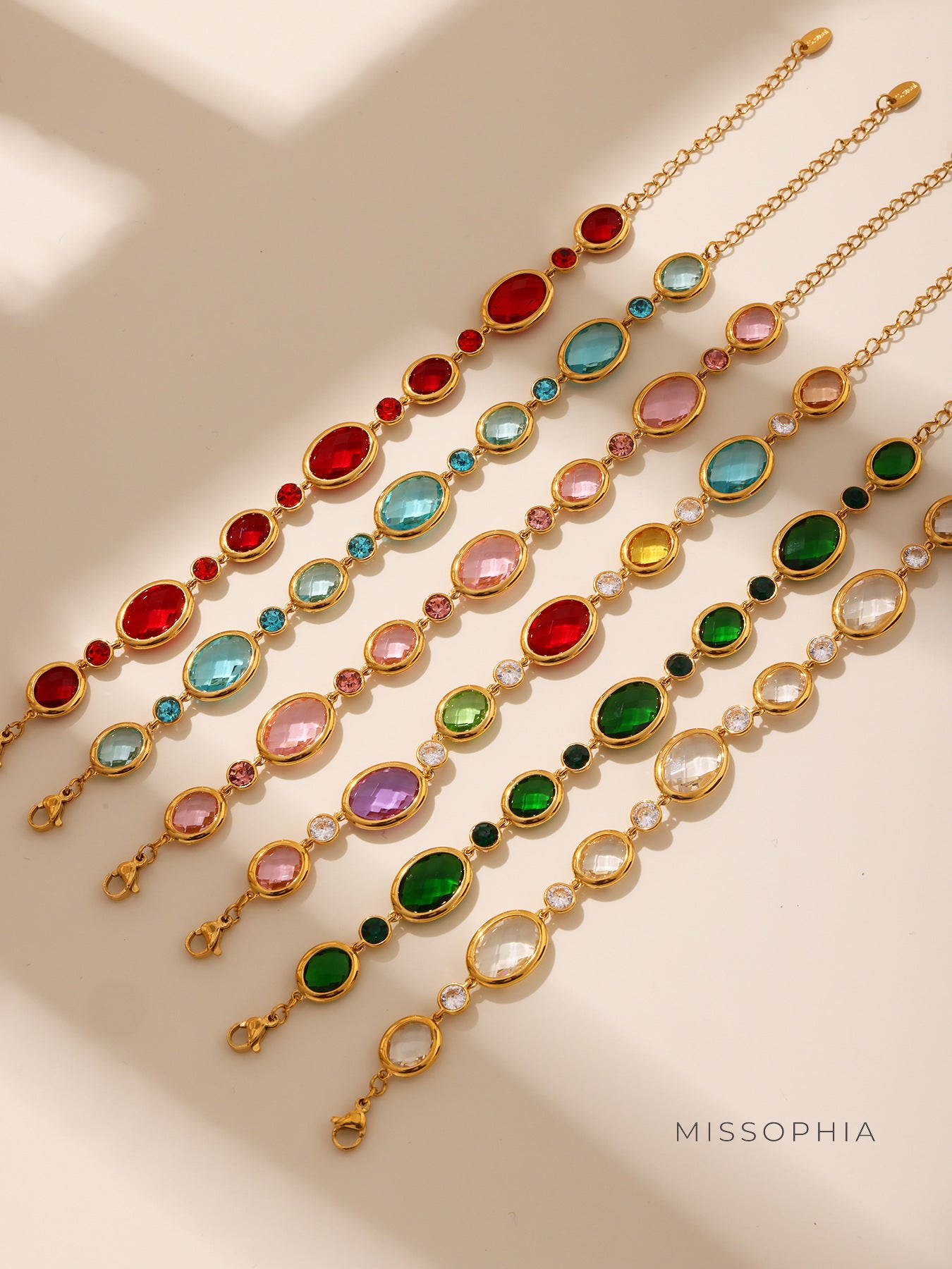 Aries Oval Cut Gemstone Bracelet [WLRBAP6T]