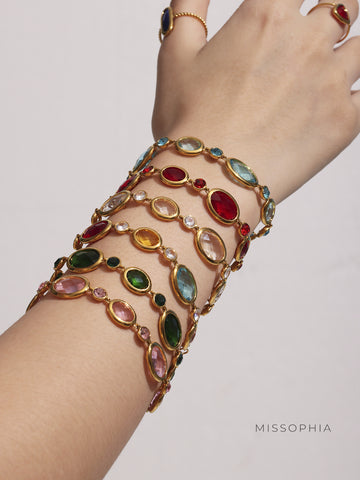 Aries Oval Cut Gemstone Bracelet [G33PWM8X]