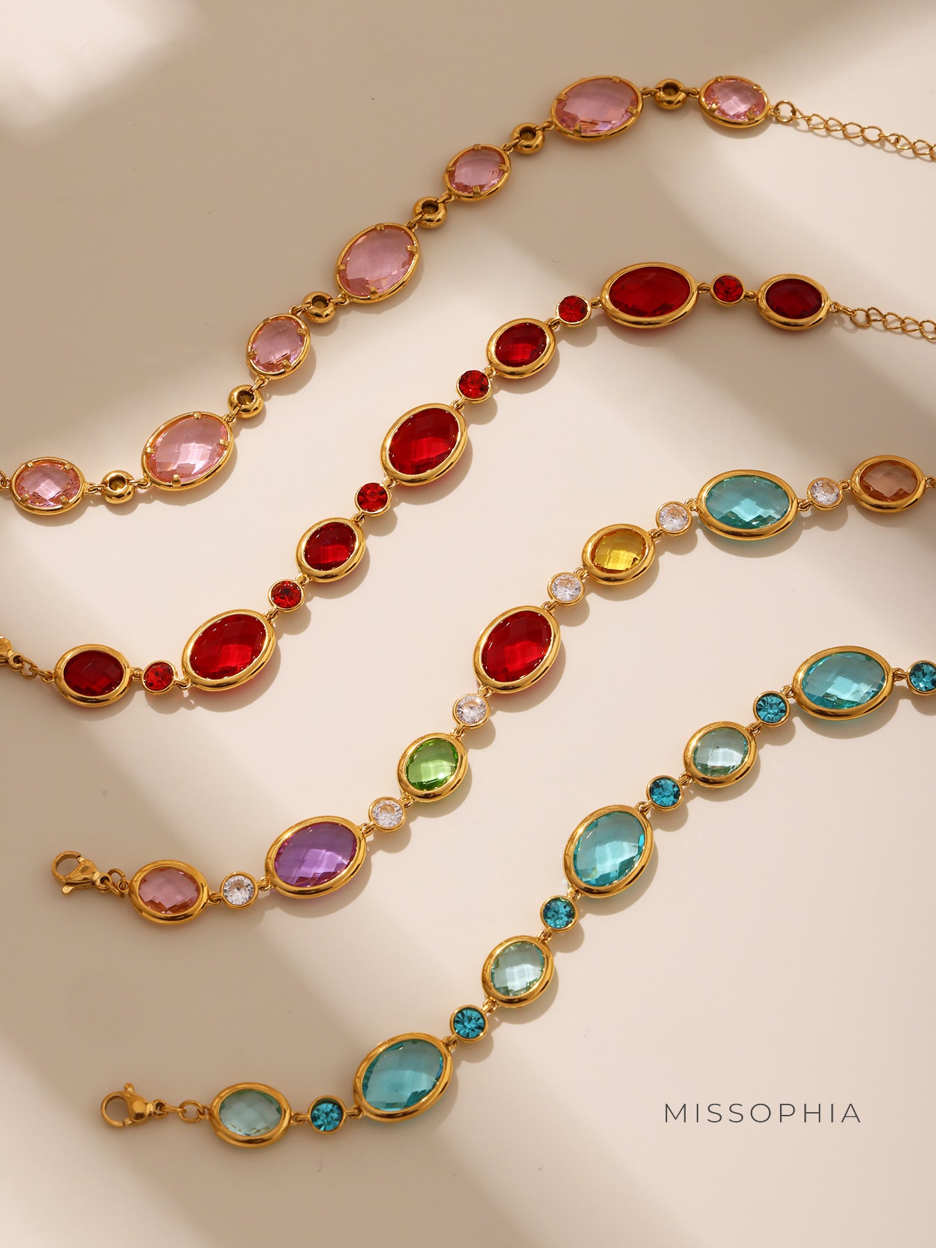 Aries Oval Cut Gemstone Bracelet [0WU9AMZ9]