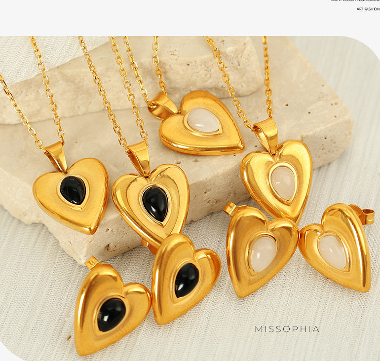 Aryah Heart Pendant Set [685OWWE7]