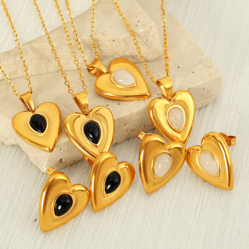 Aryah Heart Pendant Set [98PW1OJB]