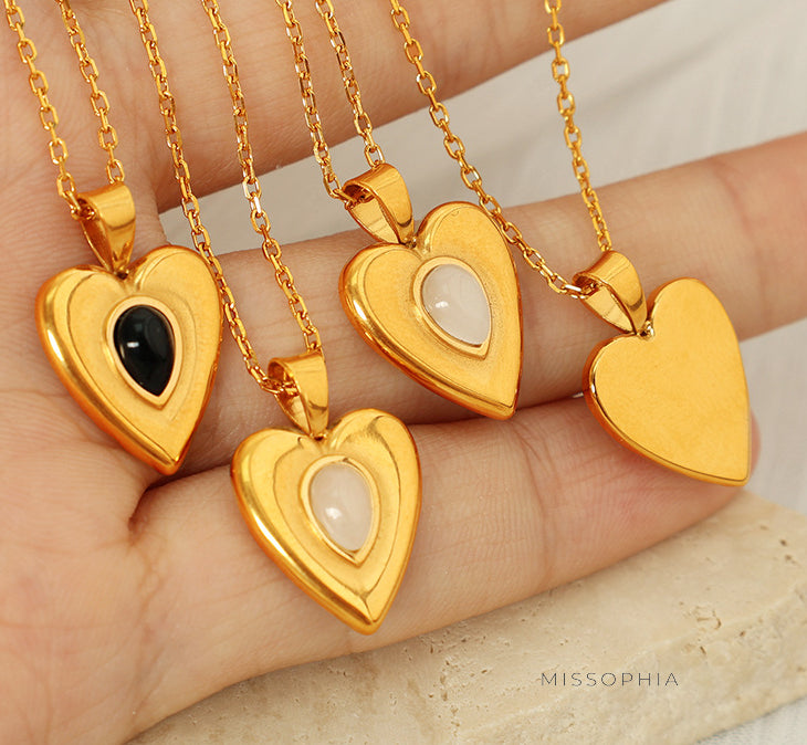 Aryah Heart Pendant Set [98PW1OJB]