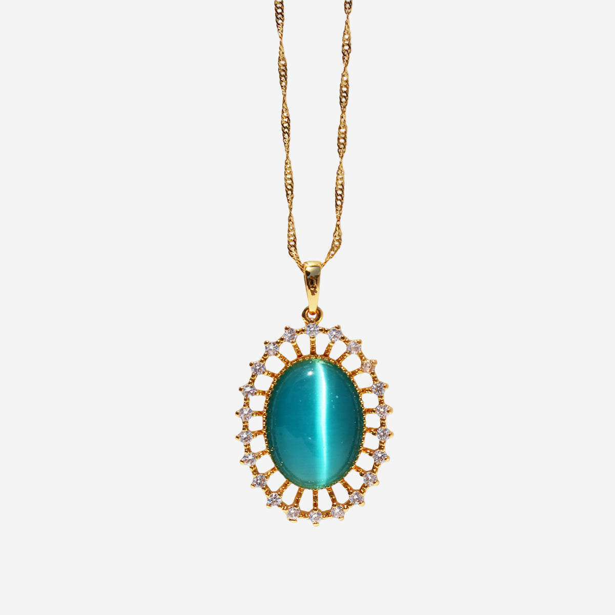 Aryah Iridescent Oval Necklace [OUZ8J5VK]