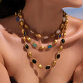 Asia Faceted Opal Gold Jewelry Set [UPHH6TTJ]