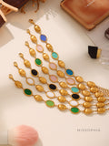 Asia Faceted Opal Gold Jewelry Set [VOYNDG1R]