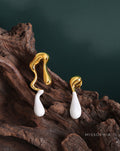 Auria Asymmetric Drop Earrings [BV3MV4M6]