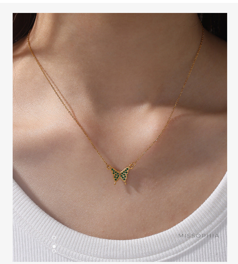 Ayah Devil's Eye Rhinestone Necklace [CP00TZ4V]