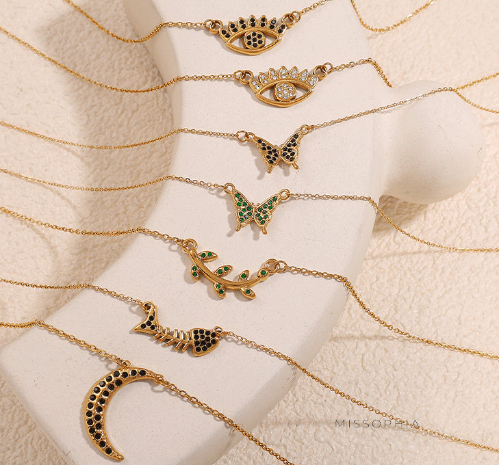 Ayah Devil's Eye Rhinestone Necklace [QXDXFWV6]