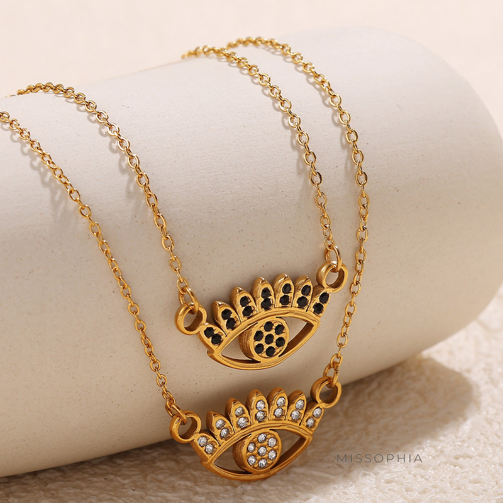 Ayah Devil's Eye Rhinestone Necklace [7YT1AW6P]