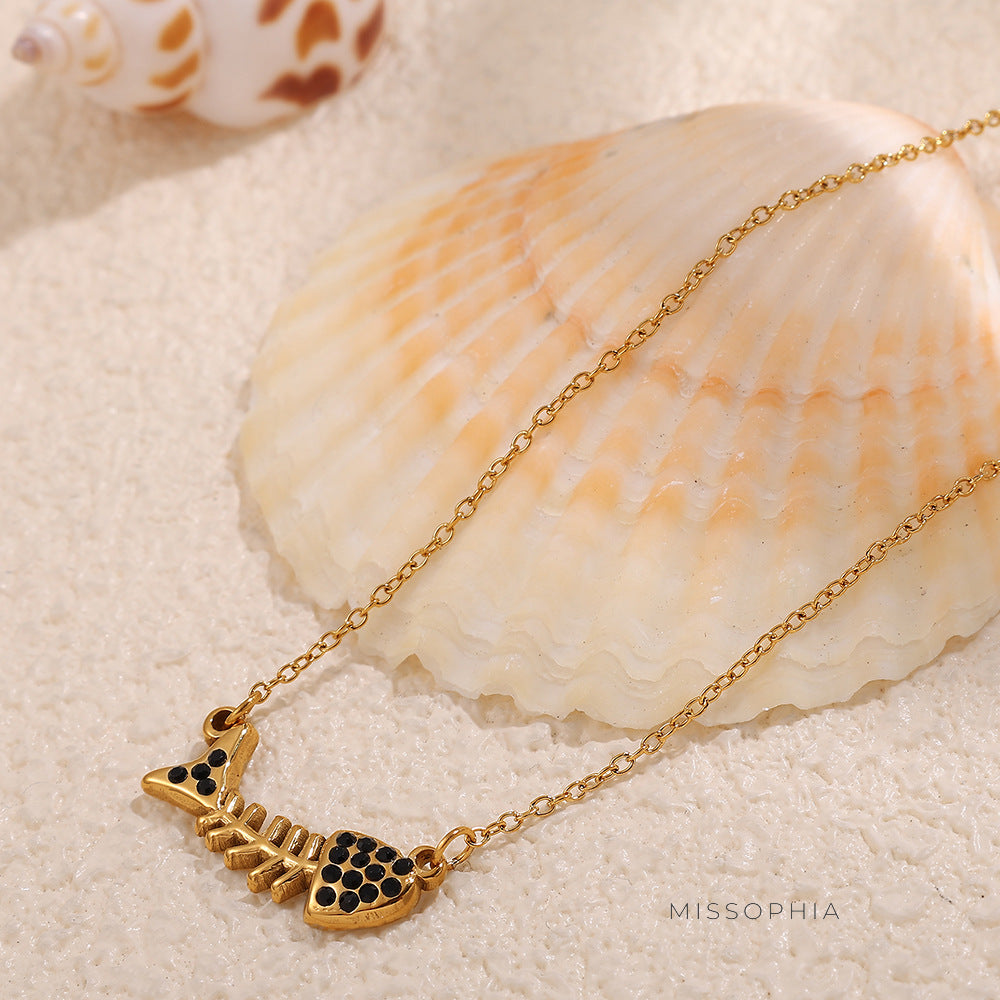Ayah Devil's Eye Rhinestone Necklace [AXIFWPGE]