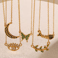 Ayah Devil's Eye Rhinestone Necklace [JM3PBN64]