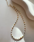 Azlynn Layered Pearl Heart Necklace [JQFEX46E]