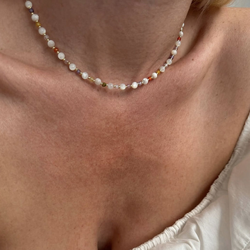 Azlynn Layered Pearl Heart Necklace