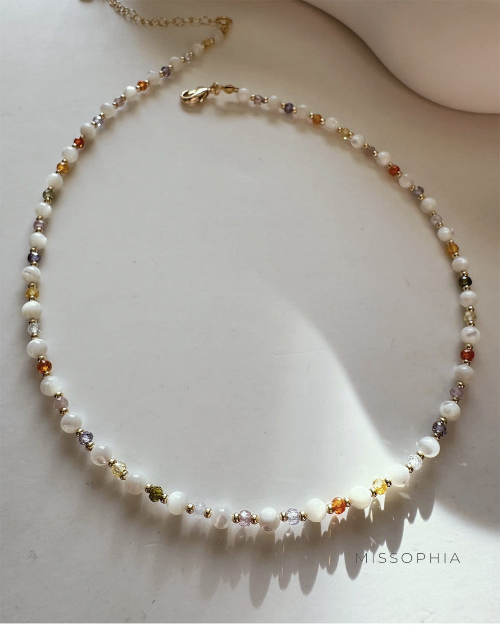Azlynn Layered Pearl Heart Necklace [5SAH703Y]