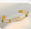 Azrael Zircon Open Cuff Bracelet [03Z7OJOU]