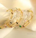 Azrael Zircon Open Cuff Bracelet [H9JAOTBR]