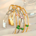 Azrael Zircon Open Cuff Bracelet [JI4KADSV]