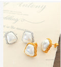 Baylie Pearl Asymmetrical Earrings [5ATQYPPU]