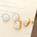 Baylie Pearl Asymmetrical Earrings [P7NSPM4I]