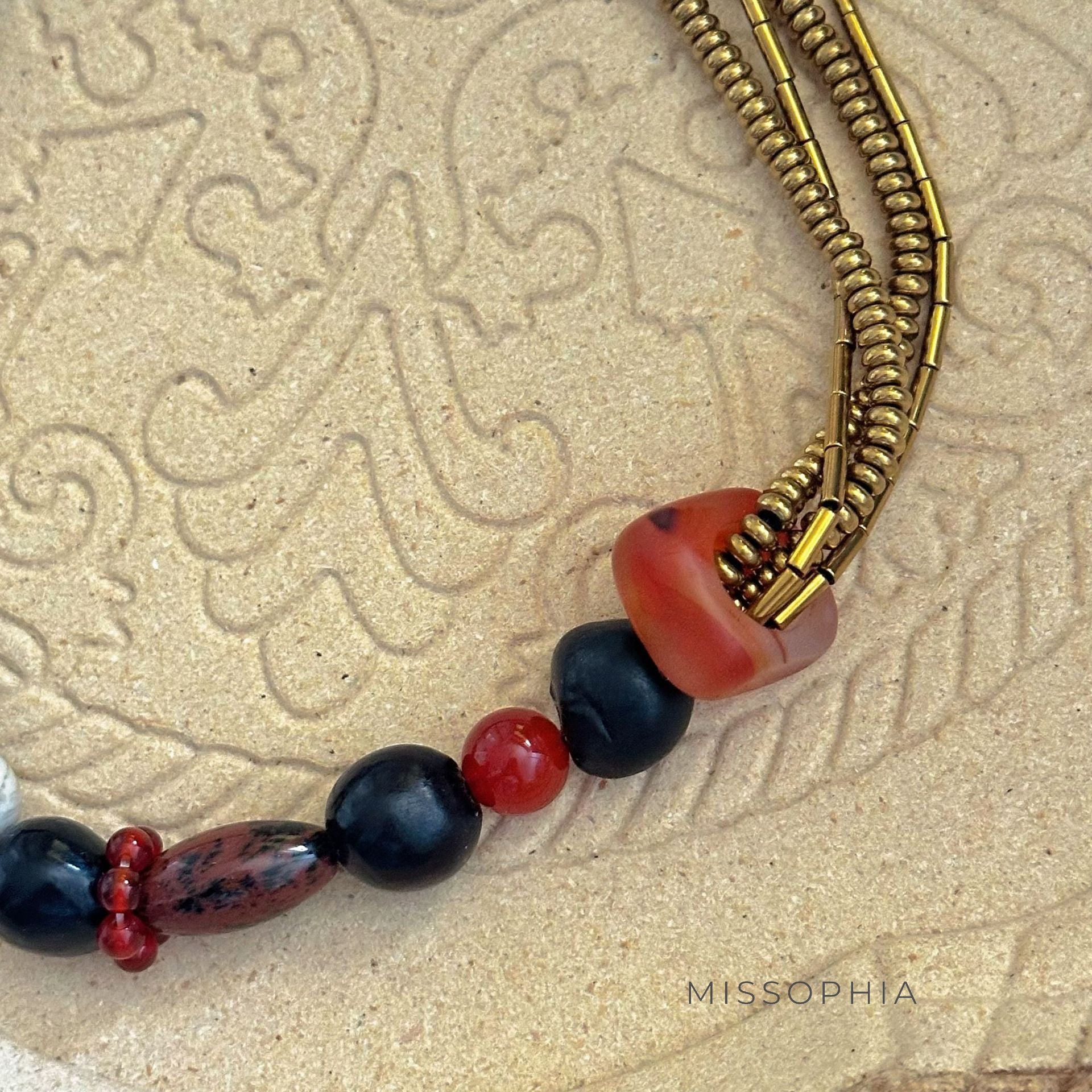 Braelynn Asymmetric Beaded Necklace [CENQA1AU]