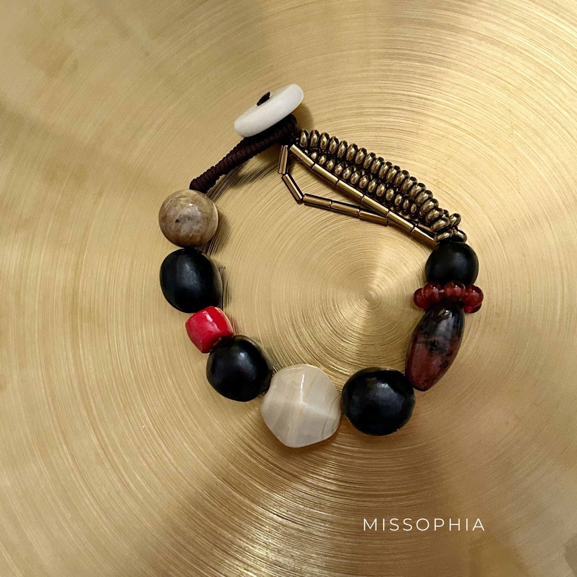 Braelynn Asymmetric Beaded Necklace [QNXNNLBW]