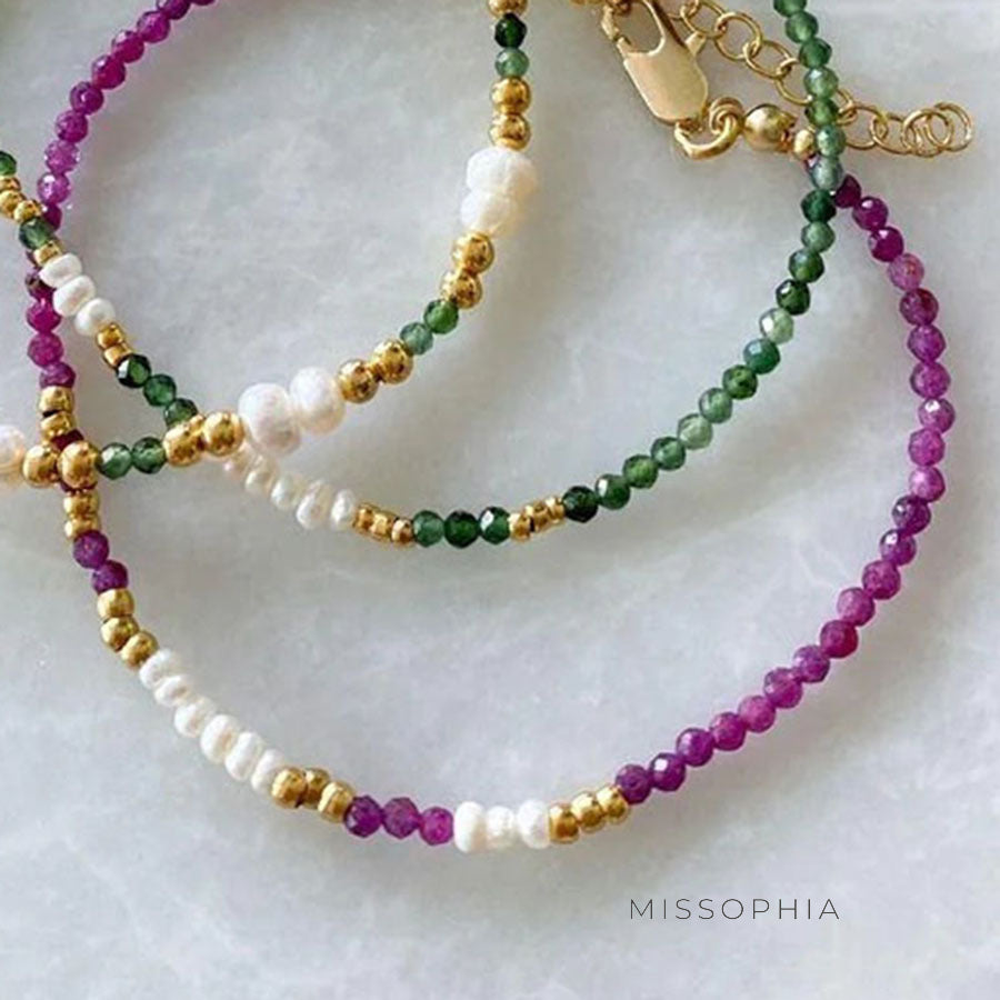 Brailey Natural Stone Pearl Bracelet [BXLYGHYA]