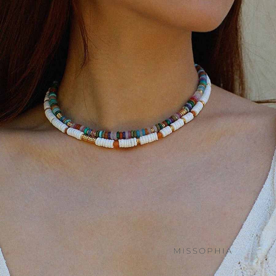 Briella Colorful Disc Choker [GGD2EJEW]