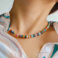 Briella Colorful Disc Choker [O3X5U2S4]