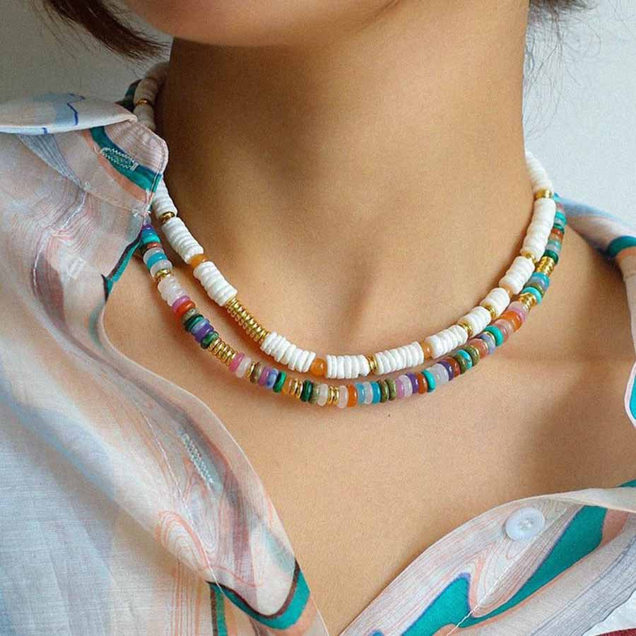 Briella Colorful Disc Choker [XSMVWXVB]